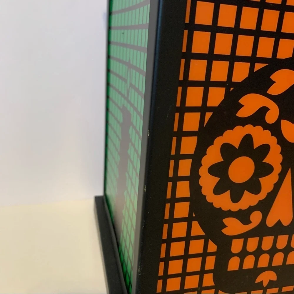 NWT. TARGET Halloween Black and Orange Skull Lantern